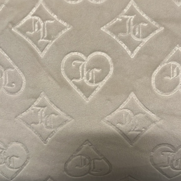 NWT Juicy Couture Glitzed Out Cream Crossbody Velour Satchel Bag Purse - Picture 9 of 9